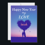 Cartes Pour Fêtes Annuelles Personalized Happy New Year Love card<br><div class="desc">Elegant New year card for lovers</div>