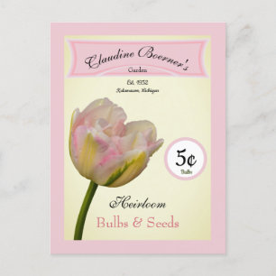 Cartes Pour Fêtes Annuelles Personalized Heirloom Bulbs & Seeds Tulip Garden