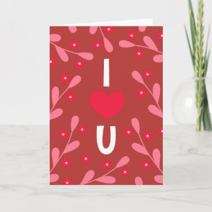 Cartes Pour Fêtes Annuelles Personalized I Heart You Daisies Valentine's Day