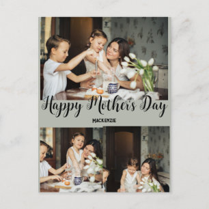 Cartes Pour Fêtes Annuelles Personalized mothers Day, three photo collage gift