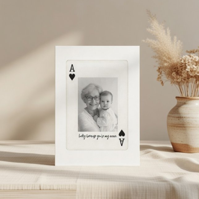 Cartes Pour Fêtes Annuelles Personalized Nana Mother’s Day Card – Ace of Heart (Créateur téléchargé)