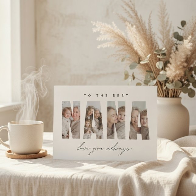 Cartes Pour Fêtes Annuelles Personalized NANA Photo Card | Custom Modern (Créateur téléchargé)