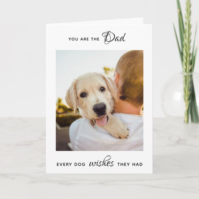 Cartes Pour Fêtes Annuelles Personalized Pet Photo Dog Dad Father's Day (Devant)