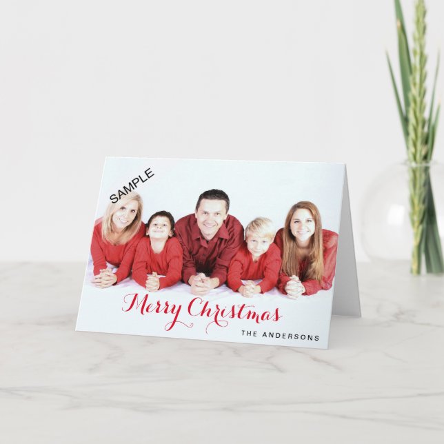 Cartes Pour Fêtes Annuelles Personalized Photo Christmas Card (Devant)