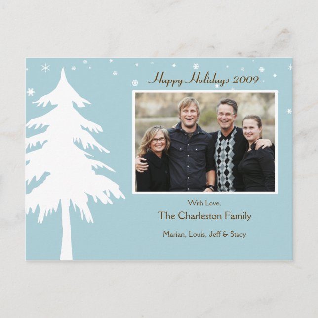 Cartes Pour Fêtes Annuelles Personalized Photo Christmas Card (Devant)