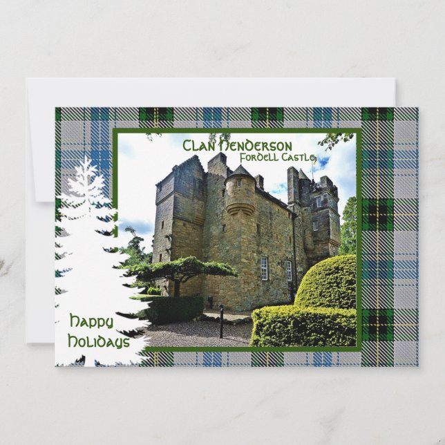 Cartes Pour Fêtes Annuelles Personalized Scottish Clan Henderson Tartan (Devant)