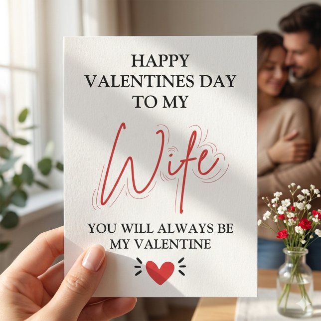 Cartes Pour Fêtes Annuelles  Personalized Valentines Day Card for Wife New Mom (Valentines Day Card for Wife New Mom)
