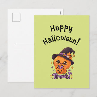 Cartes Pour Fêtes Annuelles Personnage de citrouille mignon 🎃🧡