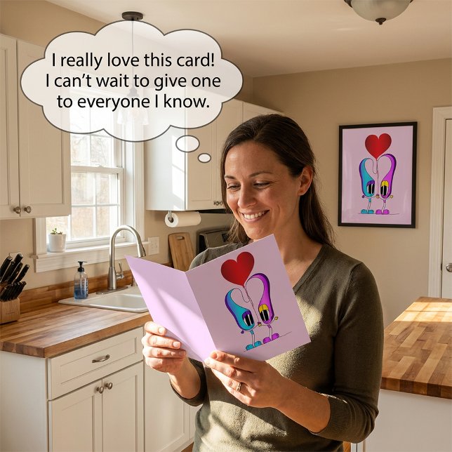 Cartes Pour Fêtes Annuelles Personnage de dessin animé de la Saint-Valentin (Surely you'll agree and want to give it to everyone you know too! :))