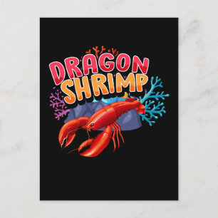 Cartes Pour Fêtes Annuelles Personnage de dessin animé homard dragon crevette
