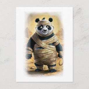 Cartes Pour Fêtes Annuelles Personnage de film d'action parodique de panda drô