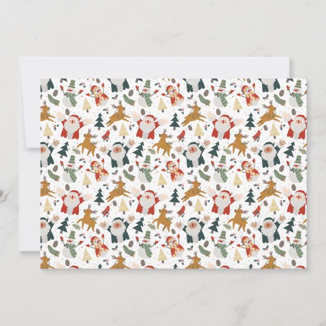 Cartes Pour Fêtes Annuelles Personnage de Noël Folk Art Joyeux Noël (Devant)