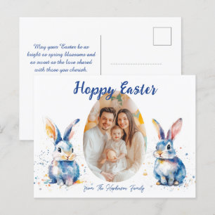 Cartes Pour Fêtes Annuelles 🐇 personnalisable Bunny Duo de Pâques