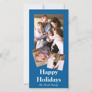 Cartes Pour Fêtes Annuelles Personnalisable couleur bleue d'influence bénéfiqu