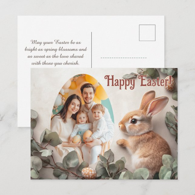 Cartes Pour Fêtes Annuelles Personnalisable 🐇Délice Pâques-traordinaire (Devant / Derrière)