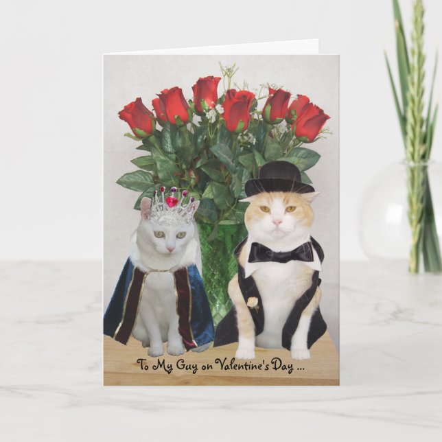 Cartes Pour Fêtes Annuelles Personnalisable Funny Cats Valentine (Devant)