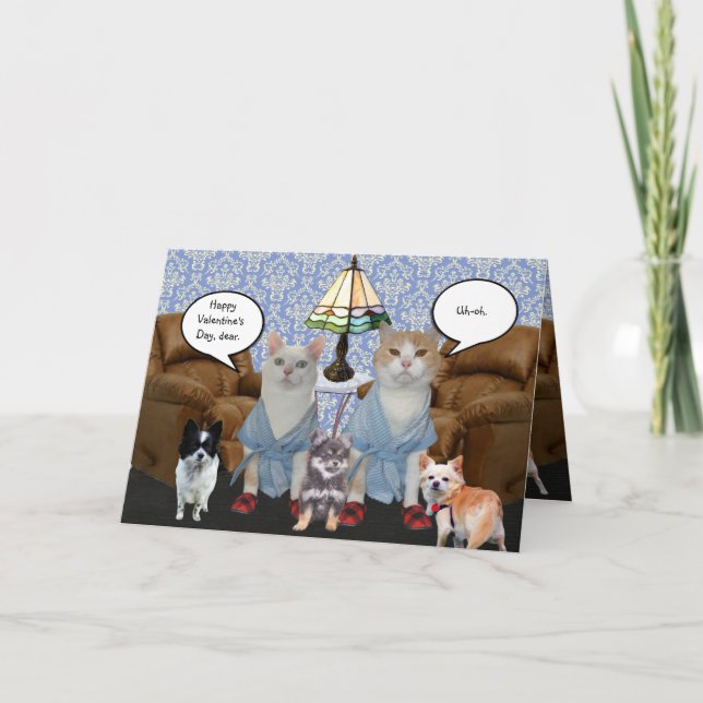 Cartes Pour Fêtes Annuelles Personnalisable Funny Cats Valentine (Devant)