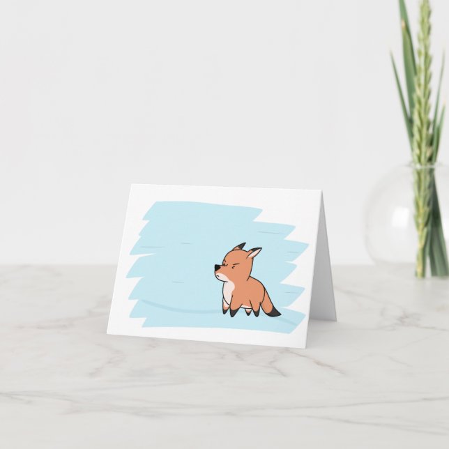 Cartes Pour Fêtes Annuelles Personnalisable It Fookin Wimdy Fox (Devant)