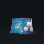 Cartes Pour Fêtes Annuelles Personnalisable Le plus beau cadeau, c'est le don<br><div class="desc">Il n'y a pas de plus beau cadeau. Le Don de la Vie bénit des milliers de personnes chaque année grâce à des organes, des yeux et des tissus transplantés. Ceux qui ont choisi de donner le Don de la Vie ne sont pas seulement des héros, ils sont des anges....</div>
