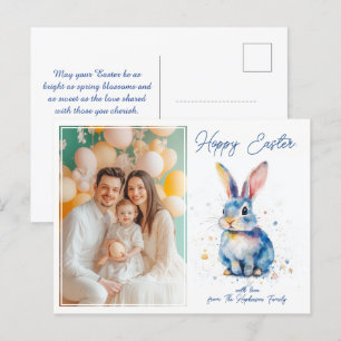 Cartes Pour Fêtes Annuelles 🐇 personnalisable Oeuf-stra Adorable Bunny Saluta