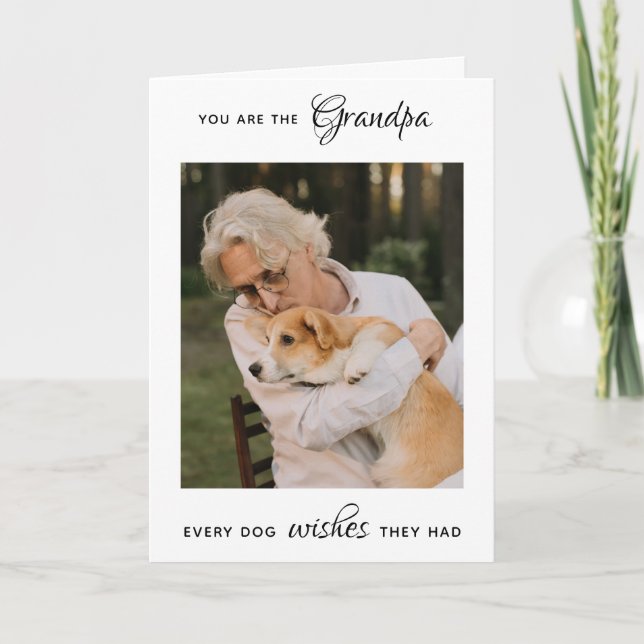 Cartes Pour Fêtes Annuelles Personnalisé Animaux de compagnie Photo Chien Gran (Devant)