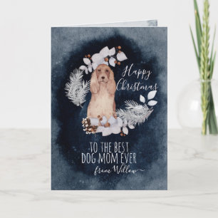 Cartes Pour Fêtes Annuelles Personnalisé Chien Maman Cocker Espagnol Noël