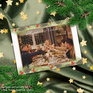 Cartes Pour Fêtes Annuelles Personnalisé Classique Classique Chic Happest