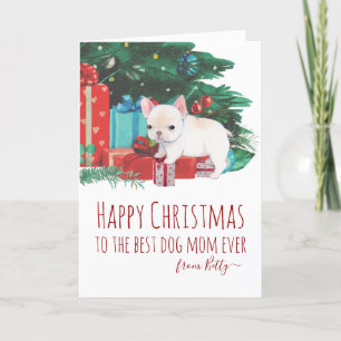 Cartes Pour Fêtes Annuelles Personnalisé Cute Frenchie Puppy Noël
