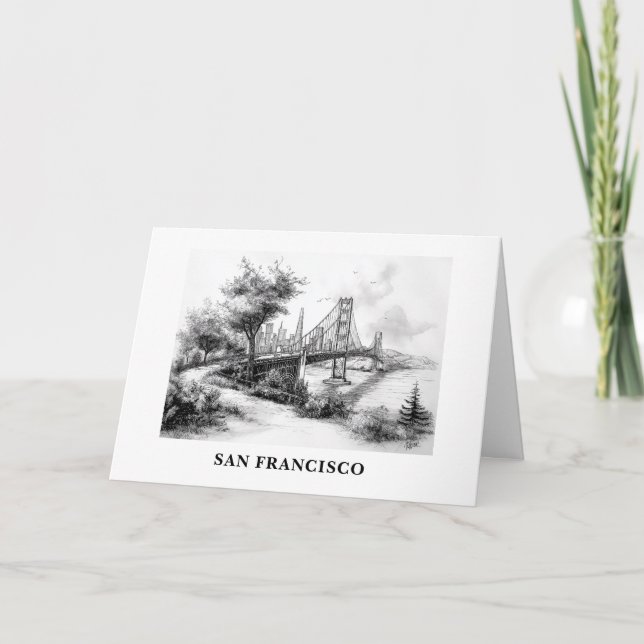 Cartes Pour Fêtes Annuelles Personnalisé depuis le pont Golden Gate de San Fra (Devant)