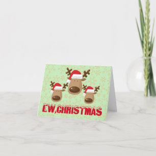 Cartes Pour Fêtes Annuelles Personnalisé Fabriqué Nouveau Noël Drôle Reindeer 