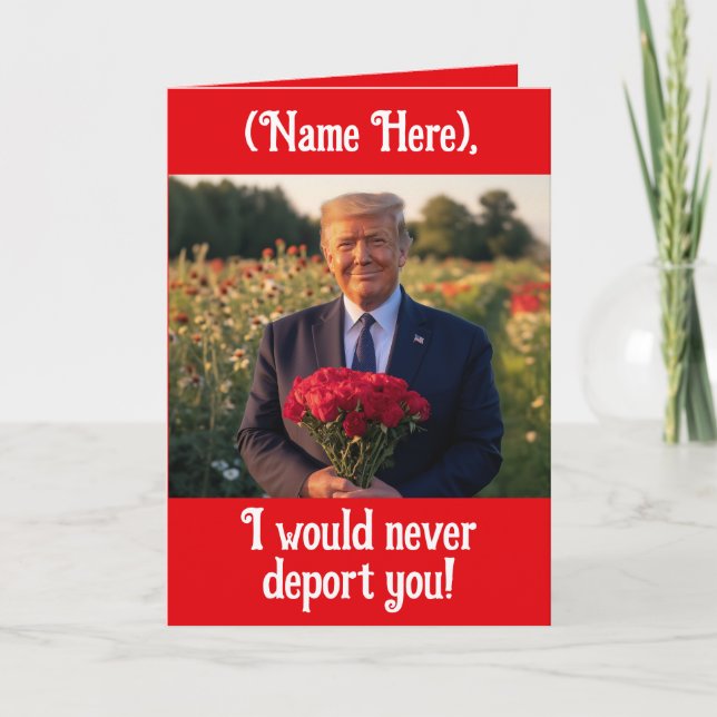 Cartes Pour Fêtes Annuelles Personnalisé Funny Donald Trump Valentines Day (Devant)