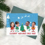 Cartes Pour Fêtes Annuelles Personnalisé Funny Face Photo Elf de Noël<br><div class="desc">Entrez dans l'esprit festif avec notre Carte de vacances personnalisées pour les elfes de famille et amis pour Noël! Personnalisez la carte de vacances avec d’adorables motifs elfes et ajoutez le visage de votre famille pour la rendre unique.</div>