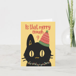 Cartes Pour Fêtes Annuelles Personnalisé Je déteste Noël Funny Chat Noir