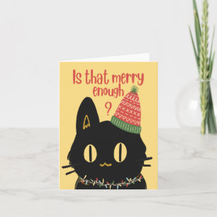 Cartes Pour Fêtes Annuelles Personnalisé Je déteste Noël Funny Chat Noir