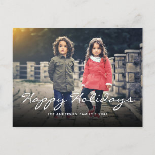 Cartes Pour Fêtes Annuelles Personnalisé Joyeuses Fêtes Typographie de Noël