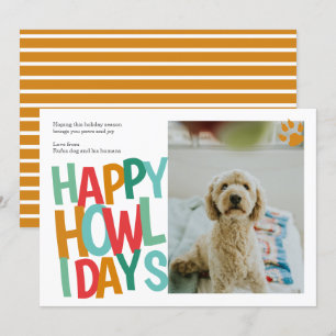 Cartes Pour Fêtes Annuelles Personnalisé Joyeux Howlidays Chig Christmas