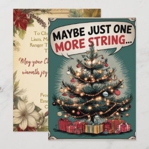 Cartes Pour Fêtes Annuelles Personnalisé Juste une corde de plus Drôle Vintage