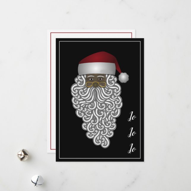 Cartes Pour Fêtes Annuelles Personnalisé Latino Papa Noel (Devant/Arrière en situation)