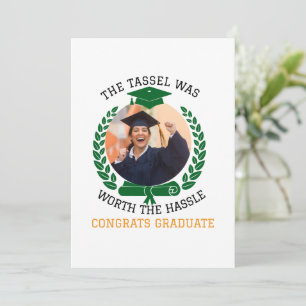 Cartes Pour Fêtes Annuelles Personnalisé Le Tassel valait la peine de la photo
