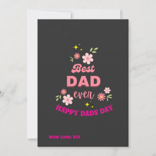 Cartes Pour Fêtes Annuelles Personnalisé Meilleur papa jamais Floral