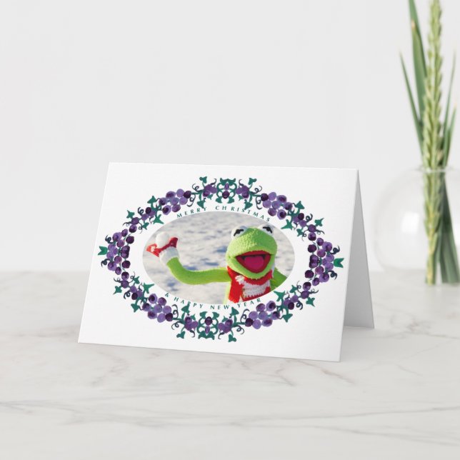 Cartes Pour Fêtes Annuelles Personnalisé MERRY CHRISTMAS NOUVEL AN SAISON (Devant)