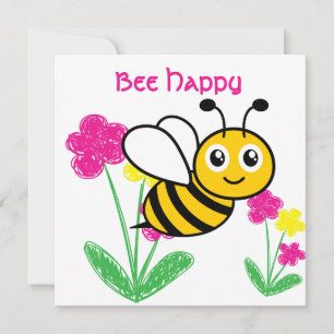 Cartes Pour Fêtes Annuelles Personnalisé Mete Bee Happy