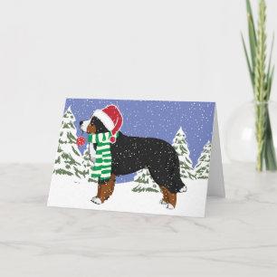 Cartes Pour Fêtes Annuelles Personnalisé Noël Bernese Mt Chien de vacances