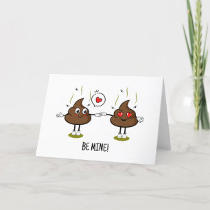 Cartes Pour Fêtes Annuelles Personnalisé Poop Emoji Love Couple