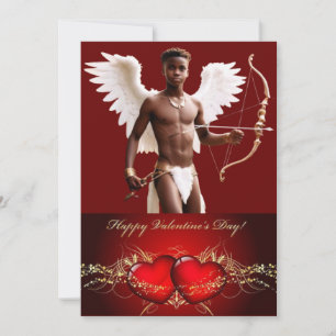 Cartes Pour Fêtes Annuelles Personnalisé Valentine Black Cupid Twink