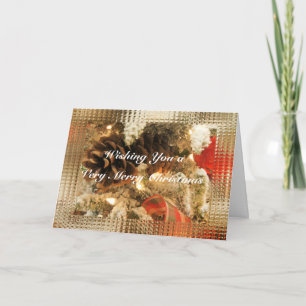 Cartes Pour Fêtes Annuelles Personnaliser de Pinecones- de Noël comme deisred