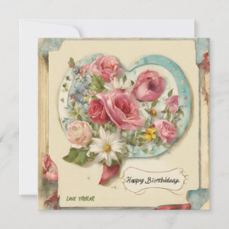 Cartes Pour Fêtes Annuelles personnaliser Joyeux Anniversaire Aquarelle Floral