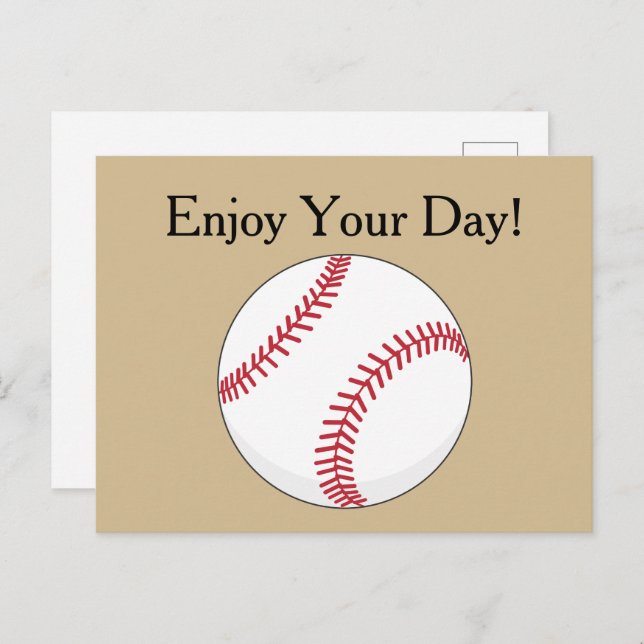 Cartes Pour Fêtes Annuelles Personnaliser le ballon de baseball (Devant / Derrière)