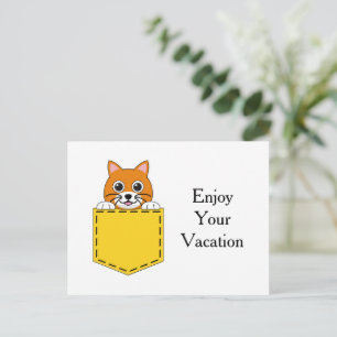 Cartes Pour Fêtes Annuelles Personnaliser Pocket Pet Cat Personnaliser