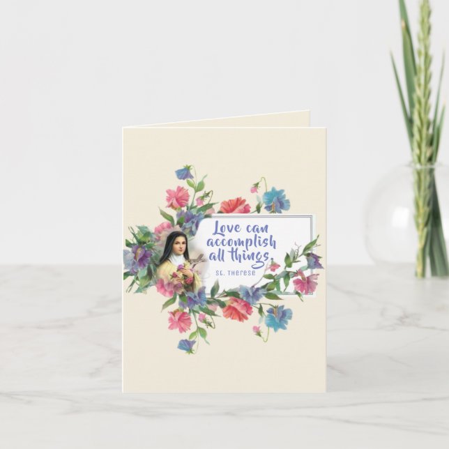 Cartes Pour Fêtes Annuelles Personnaliser Saint-Therese Saint-Valentin (Devant)